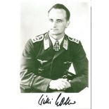 Wilhelm Noller signed 6 x 4 b/w photo, highly decorated Leutnant in the Luftwaffe during World War