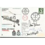 Luftwaffe aces Adolf Galland, Gunter Rall and Gerd Archgellis signed RAF Tern Hill WW2 cover. Good