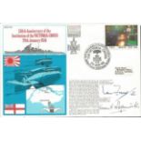 Ltnt Cmdr I Fraser and J Magennis VC signed 1986 Navy official cover 130th anniv of the