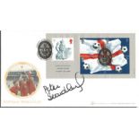 Peter Beardsley signed Internetstamps official 2002 Football World Cup FDC. Good Condition. All