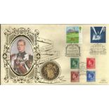 Edward VIII Benham 1996 official Coin FDC PNC. 1996 C96/5 coin cover comm. Two GB stamps