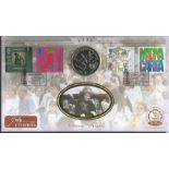 Citizens Tales Benham Millennium official coin FDC PNC. Parliament Square postmark and United