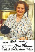 Jane Freeman 6x4 signed Last of the Summer Wine promo card. Shirley Ann Pithers 12 June 1935, 9