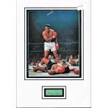 Muhammad Ali Boxing signed autograph presentation. High quality professionally mounted 16 x 11