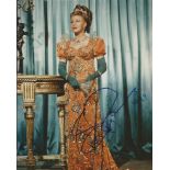 Ginger Rogers signed 10 x 8 colour full length portrait photo in stunning long dress. good