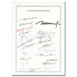 22 Russian Cosmonauts Astronauts signed sheet all with name identification. Good Condition. All