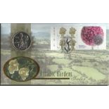 Botanic Gardens Wales Coin FDC PNC. 1 crown coin inset. 4/4/00 Llanarthne postmark. Good