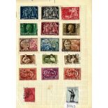 World stamp collection in 32 page stockbook. A lot of GB, British commonwealth and Egypt included.