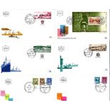 Israel FDC high value collection all full tabs. 1968/1977. 40 covers. Good Condition. All signed