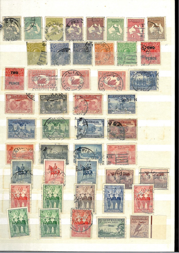British Commonwealth stamp collection in red stockbook. Mint and used a lot prior to 1945.