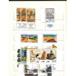 Israel expansive stamp collection. Covers the years 1965/1989 housed in green album. Unmounted