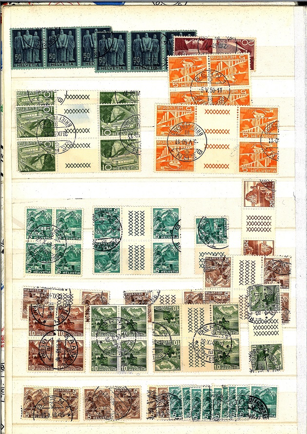 Europe and Israel Stamp collection in stock book. Some duplication includes stamps from Switzerland,