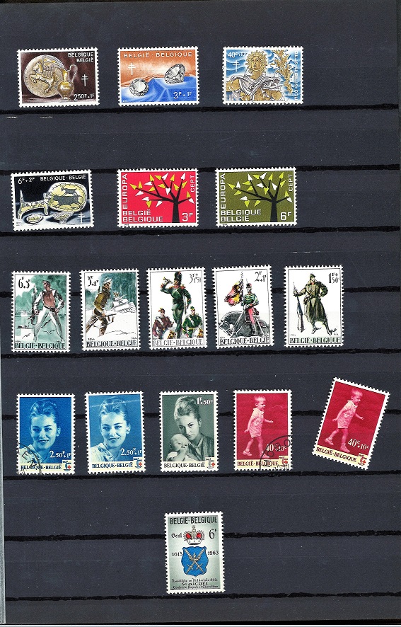 Stamp collection in brown stock book. Mint and used including Belgium and Germany. Cat value £ - Image 8 of 8