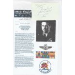 Signature and Veterans Tribute to Col. Eugene W. O'Neill Jr USAF Thunderbolt ace in England in WWII.