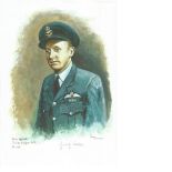 PO Jimmy Corbin WW2 RAF Battle of Britain Pilot signed colour print 12x8 inch signed in pencil.