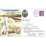 Evacuation from Dunkirk Victoria Cross winners multisigned cover. 50th ann. WW2 JS50/40/4 series