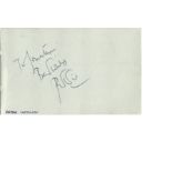 Autograph book containing 14 signatures on back to back pages some dedicated. Includes Peter