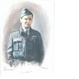 Flt/Lt John Ellacombe WW2 RAF Battle of Britain Pilot signed colour print 12x8 inch signed in