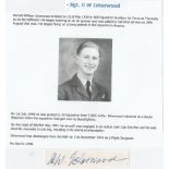 Signature of Sergeant Donald William Isherwood Air Gunner 29 Squadron Battle of Britain. Good