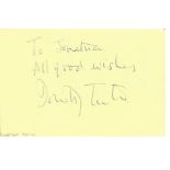 Autograph book with 21 signatures on single pages. Dedicated. Includes Dorothy Tutin, Joe George,