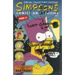 Matt Groening and Nancy Cartwright signatures on clear bag with special collector's edition Simpsons