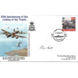 Alec Bates signed 1994 50th anniv of the sinking of the Tirpitz cover. Good Condition. All signed