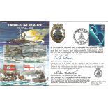 Sink the Bismarck cover signed by Capt E Carver DSO and Cdre F Swanton DSO DSC Swordfish pilots