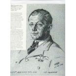 Wing Commander Adrian Hope Boyd DSO DFC Excellent UNSIGNED print by war artist Cuthbert Orde of