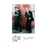 Robert Vaughn and David McCallum signature pieces mounted below colour photo from Man from Uncle.
