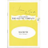 Jeremy Brett signed Macbeth programme from The Old Vic Company 1955/1956 season. Signed on front