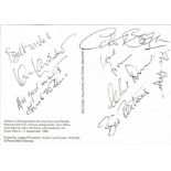 Ian Lavender, Colin Bean, Frank Williams, Clive Dunn and Bill Pertwee signed DSC phq card. Good