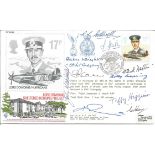 Ten WW2 aces and DFM winners signed 1987 Lord Dowding Sheltered Housing Appeal cover RAFAC29.