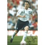 Football Nicky Shorey 12x8 signed colour photo pictured playing for England. English former