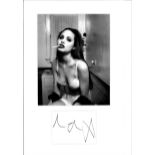 Angelina Jolie signature piece mounted below b/w photo. Approx. overall size 12x16. American