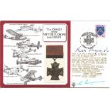 Keith Payne VC signed Victoria Cross DM Medal cover. Flown by VC10 cover and also signed by pilot Wg