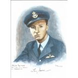 Sgt/Pilot Tony Iveson WW2 RAF Battle of Britain Pilot signed 12x8 inch signed in pencil. Image of