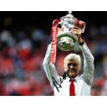 Arsene Wenger Signed Arsenal Fa Cup 8x10 Photo. Good Condition. All signed items come with our