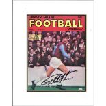 Geoff Hurst signed colour Football weekly front cover. Mounted to approx. overall size 15x12. Good