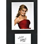 Katherine Jenkins signature piece mounted below colour photo. Approx. overall size 20x12. Welsh