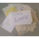 Football signed 6x4 white index card collection. 100 cards. Dedicated to Mike or Michael. Some of