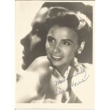 Lena Horne signed 7x5 vintage photo, African American singer, dancer, actress, and civil rights