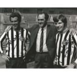 Bobby Moncur and Malcolm Mcdonald signed 10x8 b/w Newcastle photo. Good Condition. All signed