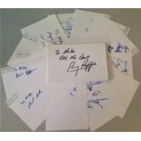 Tennis signed 6x4 white index card collection. 40 cards. Dedicated to Mike or Michael. Some of