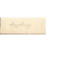 Henry Irving small signature piece. Good Condition. All signed items come with our certificate of
