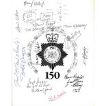 Multi signed The Police - 150 years of Policing in the Manchester Area softback book. Signed on