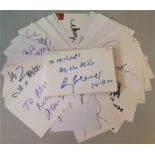 TV and Theatre signed 6x4 white index card collection. 50 cards. Dedicated to Mike or Michael.
