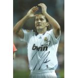 Football Michel Salgado 12x8 signed colour photo pictured in his Real Madrid days. Retired Spanish