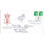 George Best, Tony Dunne, Shay Brennan and Matt Busby signed Northern Ireland new definitive stamps