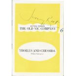 Jeremy Brett, Paul Rogers, Richard Wordsworth and Jack Gwillim signed Troilus and Cressda