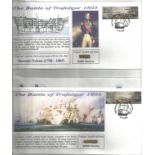 Battle of Trafalgar 1805 FDC collection. 3 covers. All 3 covers come with piece of original